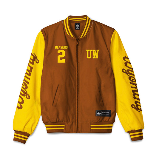 Wyoming - NCAA Football : Anthony Beavers - Bomber Jacket-0