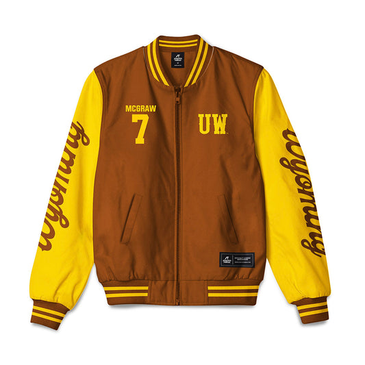 Wyoming - NCAA Football : Junus McGraw - Bomber Jacket-0