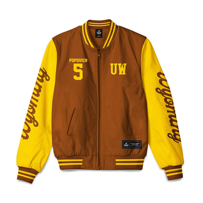 Wyoming - NCAA Football : Justin Popovich - Bomber Jacket-0
