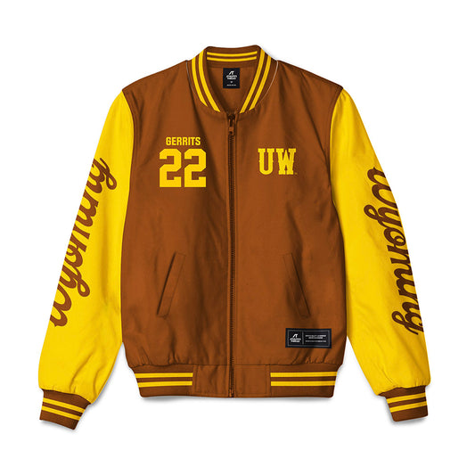 Wyoming - NCAA Men's Basketball : Parker Gerrits - Bomber Jacket-0