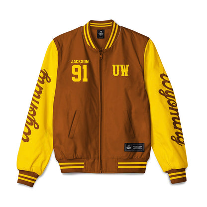 Wyoming - NCAA Football : Xavier Jackson - Bomber Jacket-0