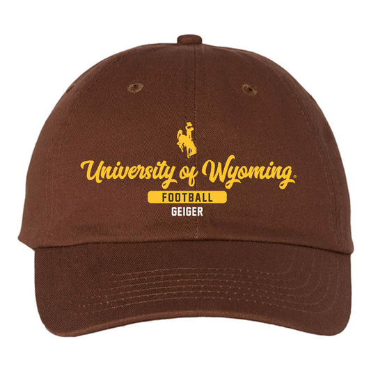 Wyoming - NCAA Football : Nathan Geiger - Brown Dad Hat