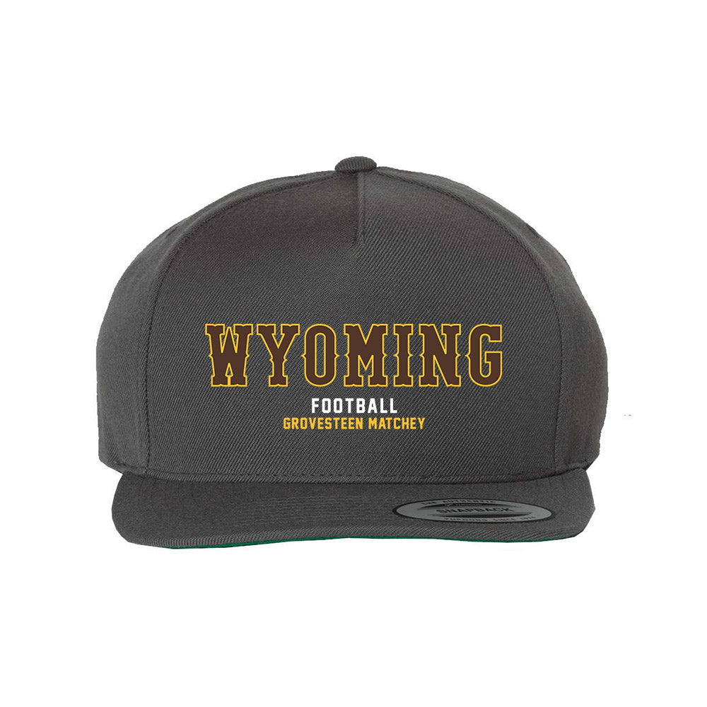 Wyoming - NCAA Football : Quinn Grovesteen Matchey - Snapback Hat
