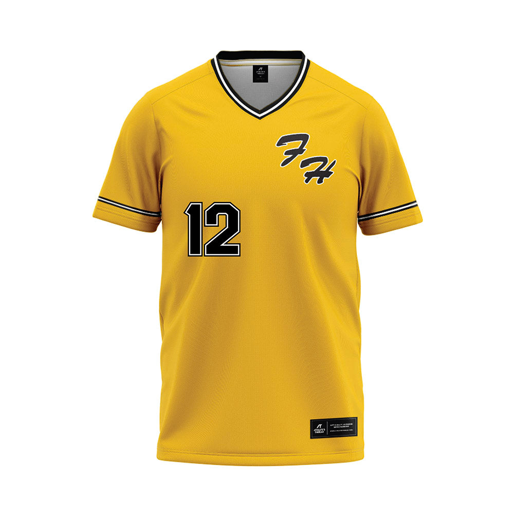 FHSU - NCAA Baseball : Dylan Haselhorst - Yellow Baseball Jersey-0