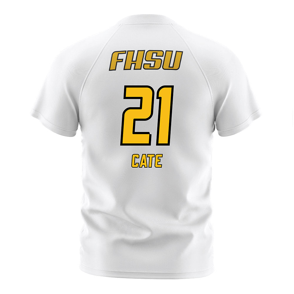 FHSU - NCAA Women's Soccer : Erin Cate - White Soccer Jersey-1