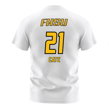 FHSU - NCAA Women's Soccer : Erin Cate - White Soccer Jersey-1