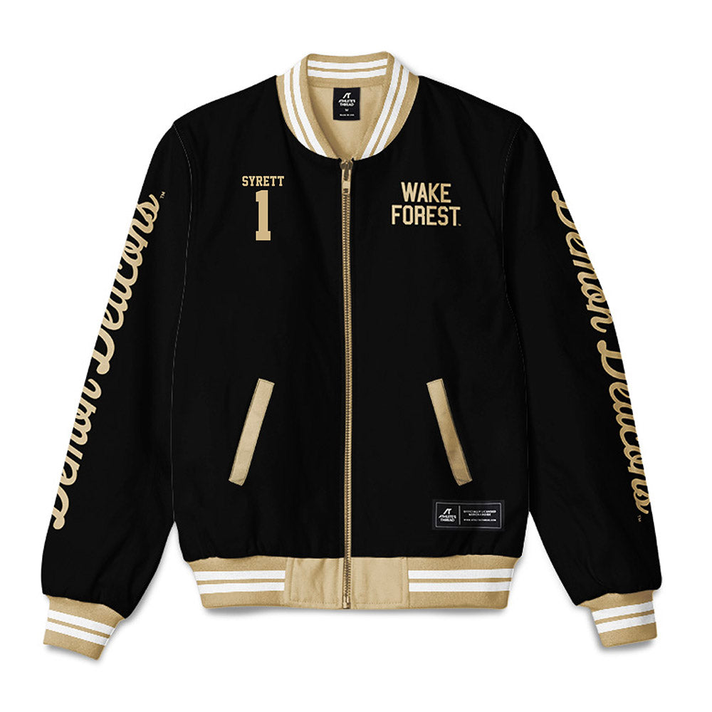 Wake Forest - NCAA Men's Soccer : Graham Syrett - Bomber Jacket-0