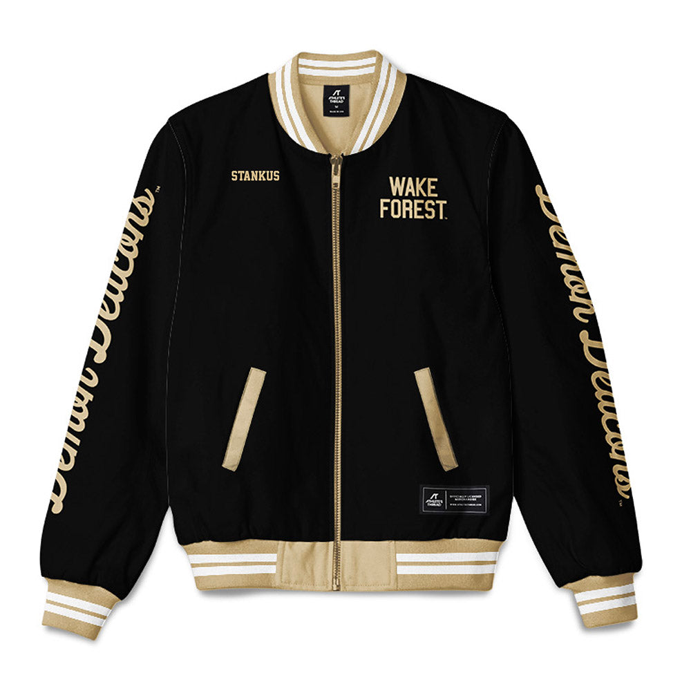 Wake Forest - NCAA Women's Track & Field : Abby Stankus - Bomber Jacket-0