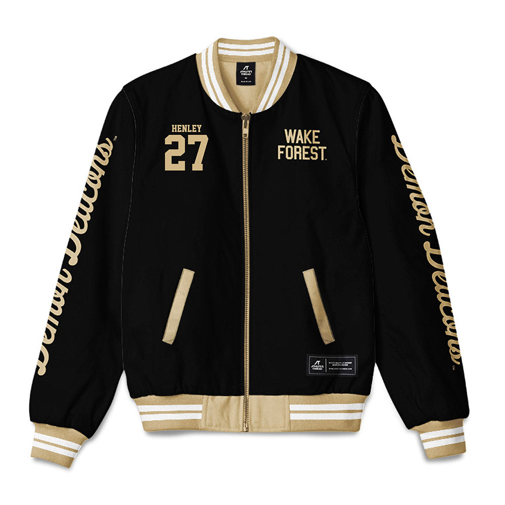 Wake Forest - NCAA Football : Ryan Henley - Bomber Jacket-0