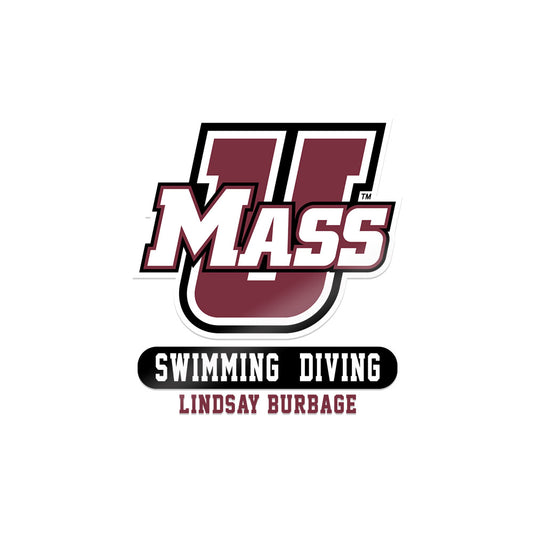 UMass - NCAA Women's Swimming & Diving : Lindsay Burbage - Sticker-0