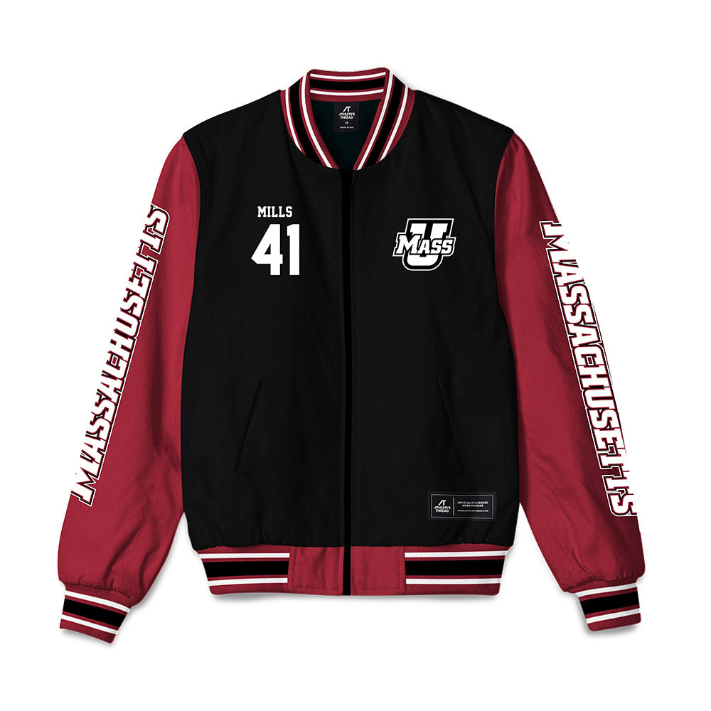 UMass - NCAA Football : Grant Mills - Bomber Jacket-0