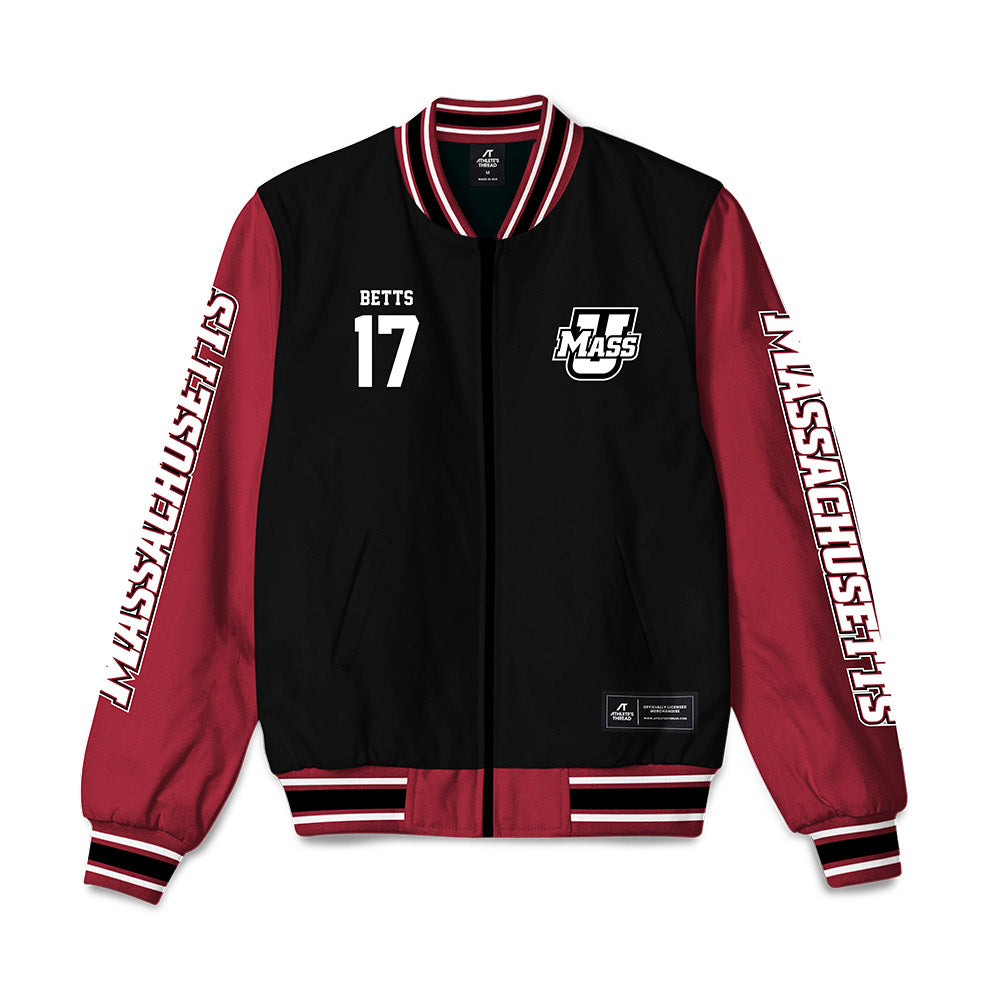 UMass - NCAA Football : Zachary Betts - Bomber Jacket-0