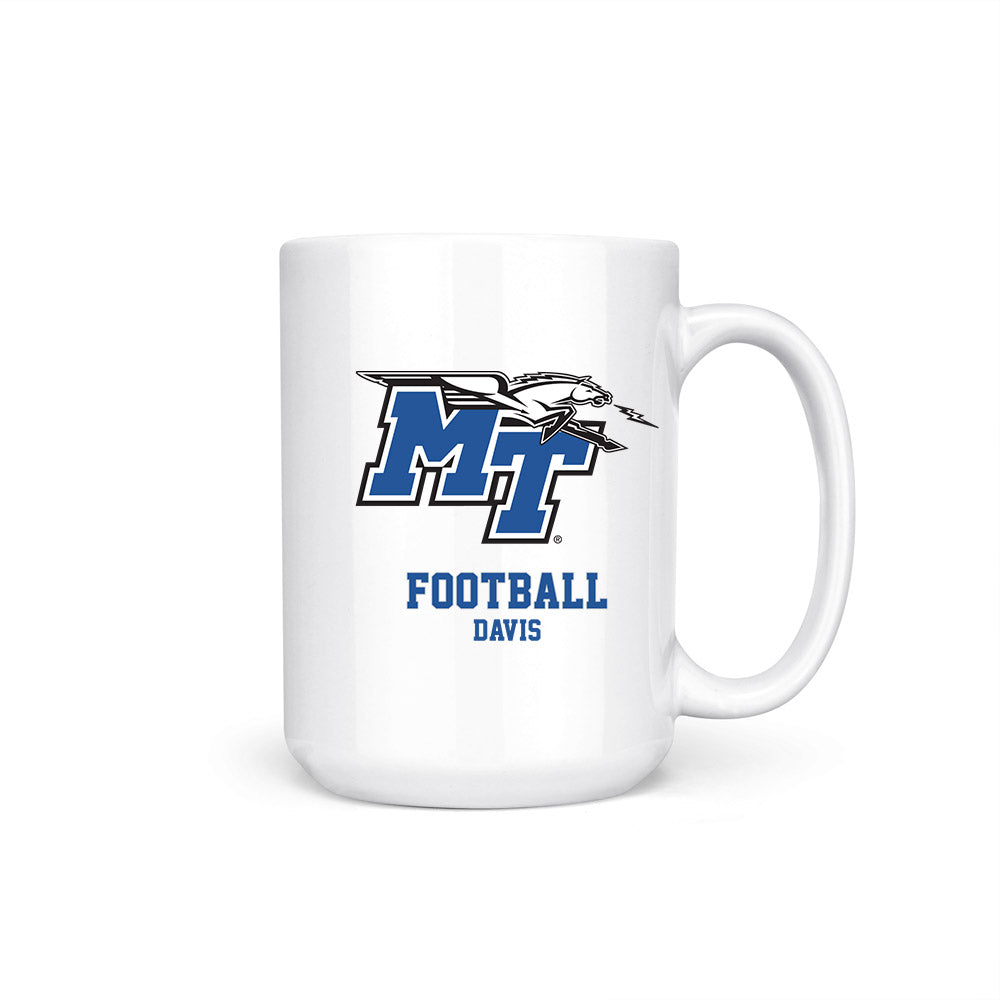 MTSU - NCAA Football : Chase Davis - Coffee Mug-0
