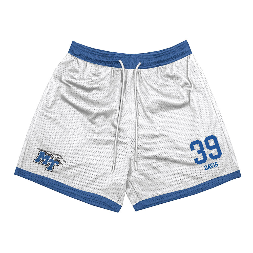 MTSU - NCAA Football : Chase Davis - White Shorts-0