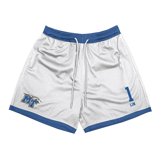 MTSU - NCAA Women's Basketball : Yuhan Lin - White Shorts-0
