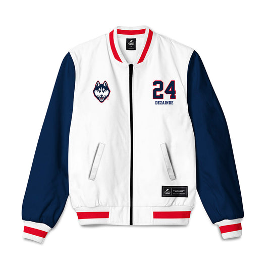UConn - NCAA Men's Ice Hockey : Carlin Dezainde - Bomber Jacket-0