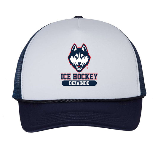 UConn - NCAA Men's Ice Hockey : Carlin Dezainde - Trucker Hat-0