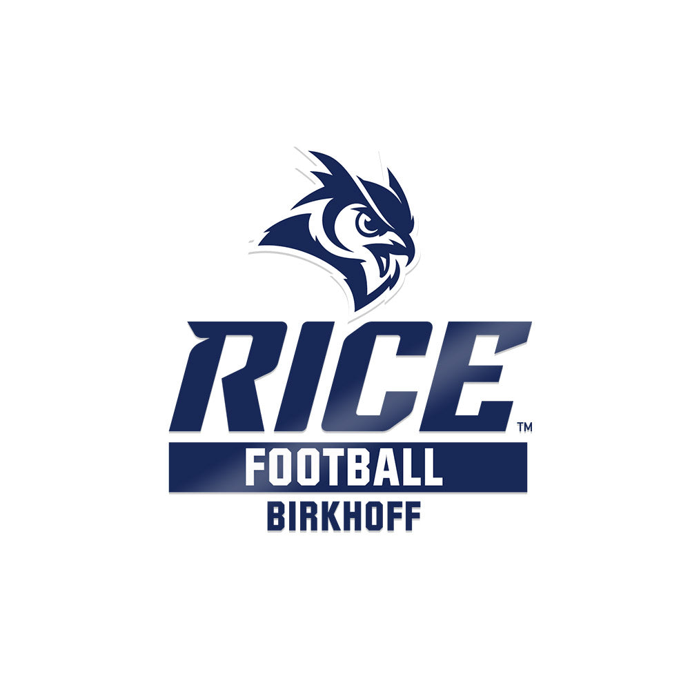 Rice - NCAA Football : Erben Birkhoff - Sticker-0