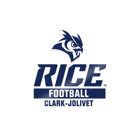 Rice - NCAA Football : Christopher Clark-Jolivet - Sticker-0
