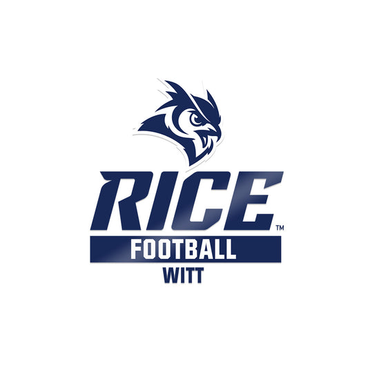 Rice - NCAA Football : Cullen Witt - Sticker-0