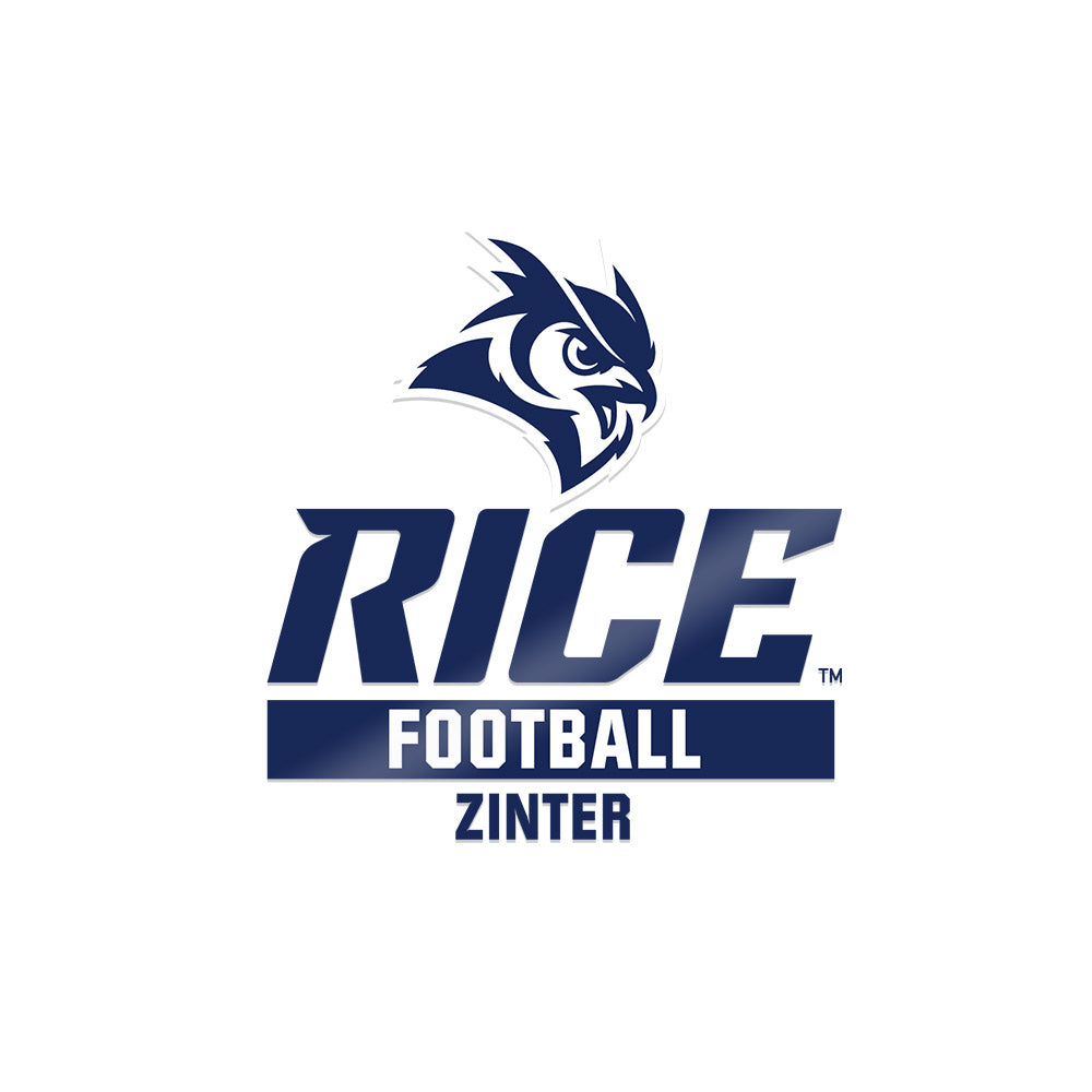 Rice - NCAA Football : Preston Zinter - Sticker-0