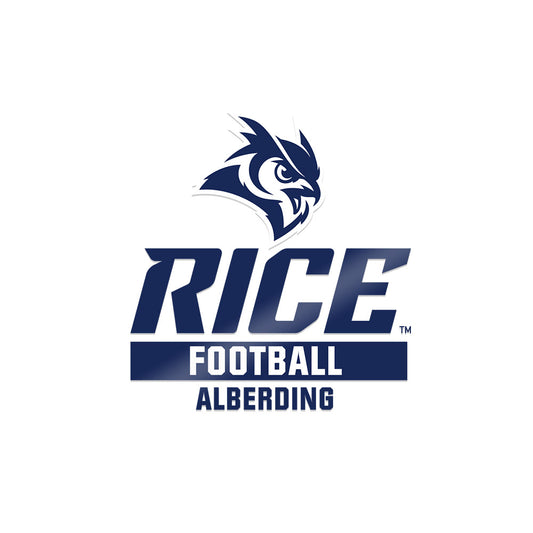 Rice - NCAA Football : Colter Alberding - Sticker-0