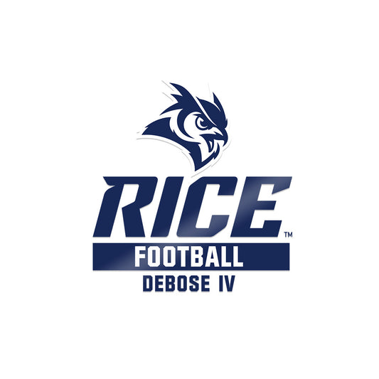 Rice - NCAA Football : Larry DeBose IV - Sticker-0