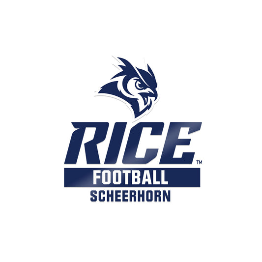 Rice - NCAA Football : Lucas Scheerhorn - Sticker-0