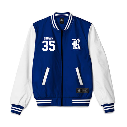 Rice - NCAA Football : Elijah Brown - Bomber Jacket-0