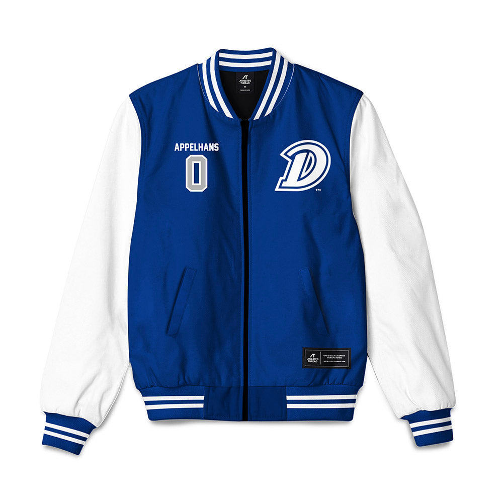 Drake - NCAA Men's Basketball : Braden Appelhans - Bomber Jacket-0