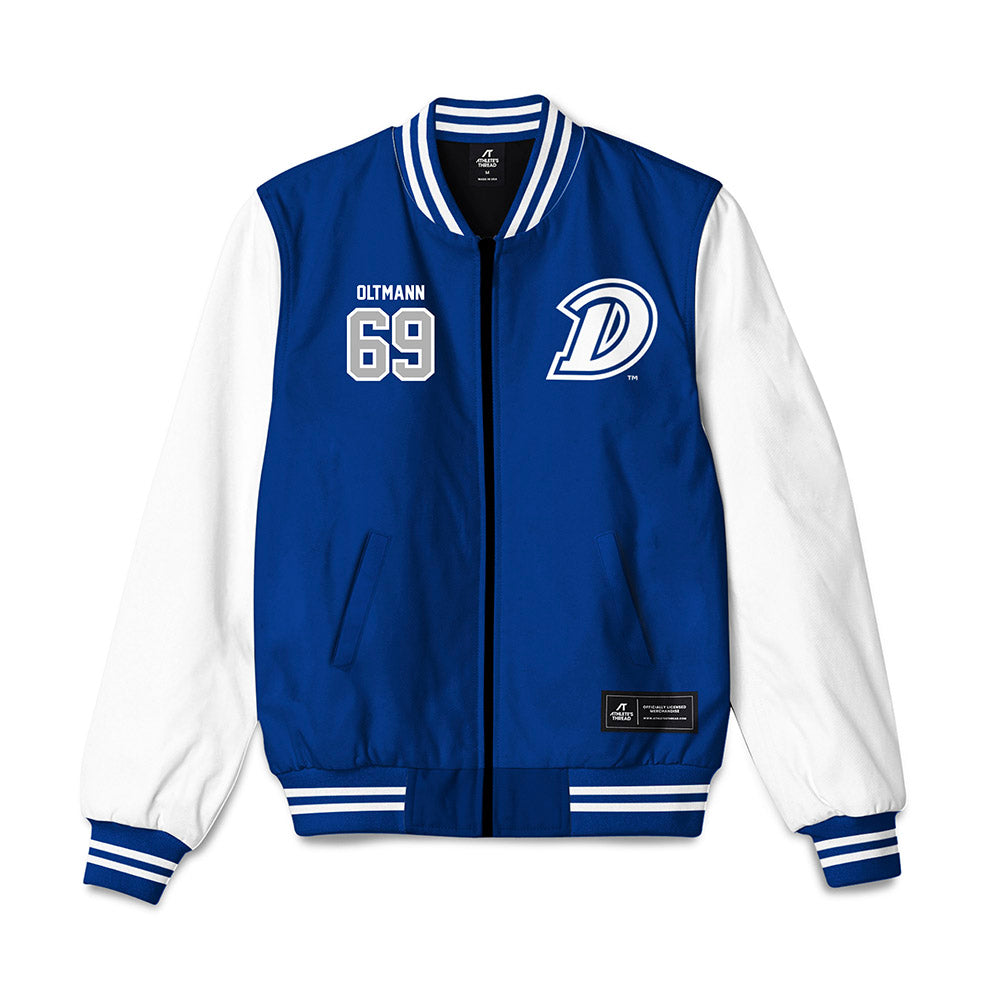 Drake - NCAA Football : Lincoln Oltmann - Bomber Jacket-0
