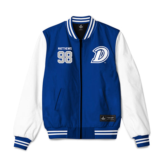 Drake - NCAA Football : Kannon Matthews - Bomber Jacket-0