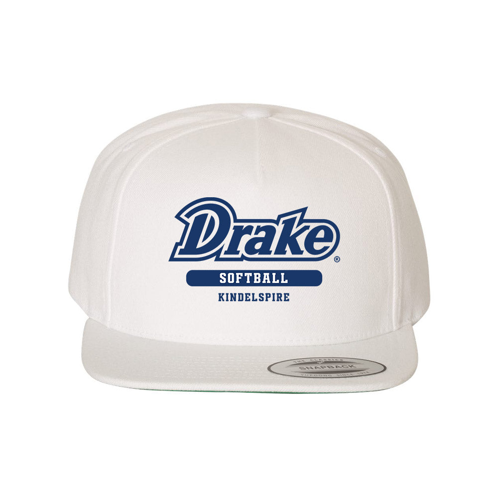 Drake - NCAA Softball : Kiley Kindelspire - Snapback Hat-0