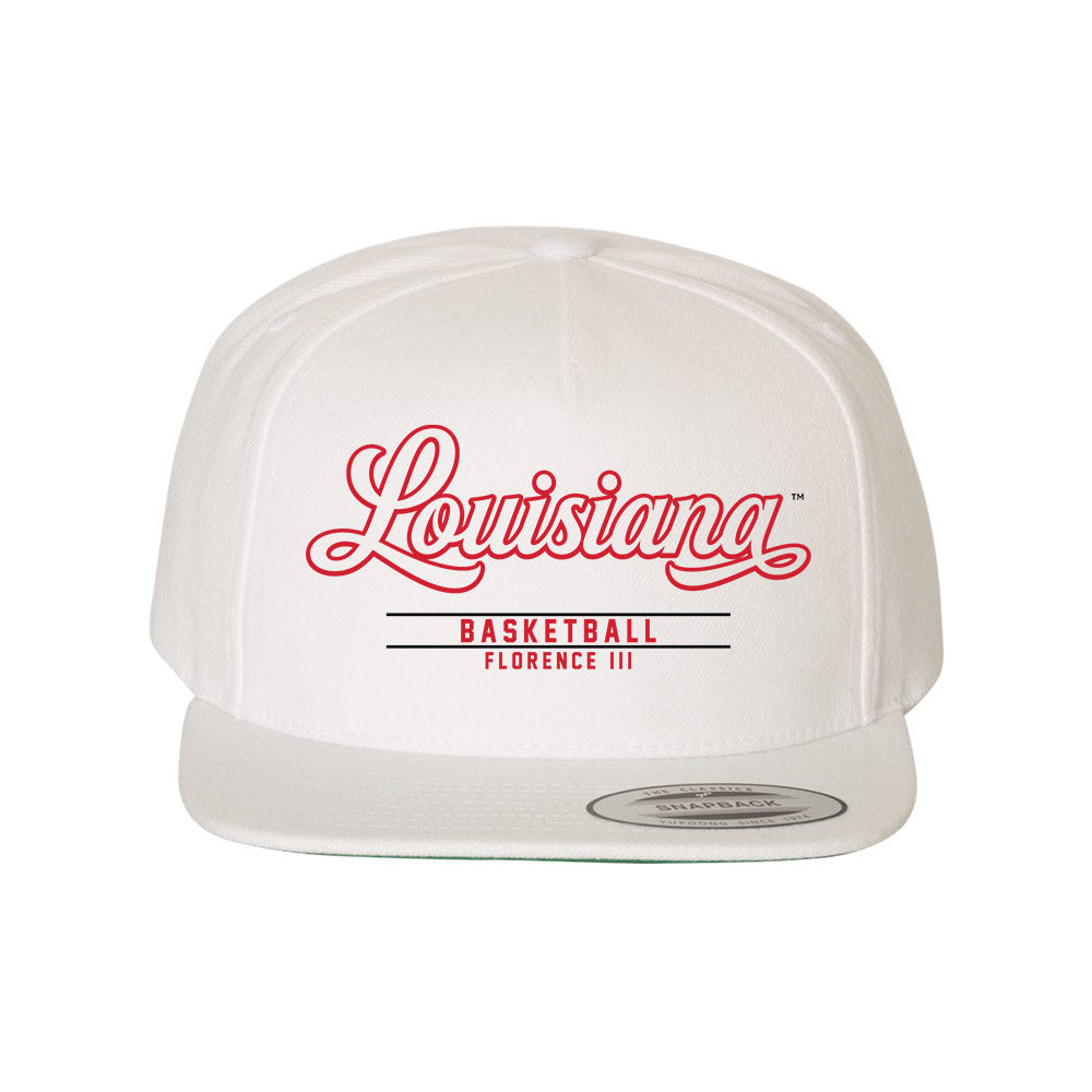 Louisiana - NCAA Men's Basketball : Derrick Florence III - Snapback Hat-0