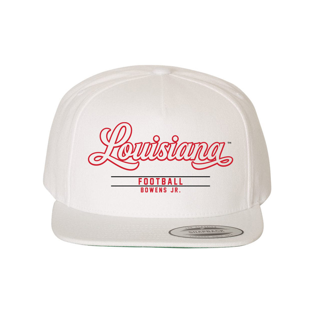Louisiana - NCAA Football : Michael Bowens Jr. - Snapback Hat-0