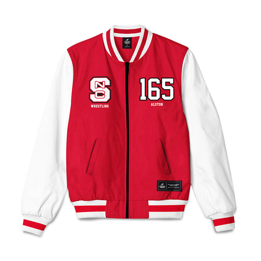 NC State - NCAA Wrestling : Lorenzo Alston - Bomber Jacket-0