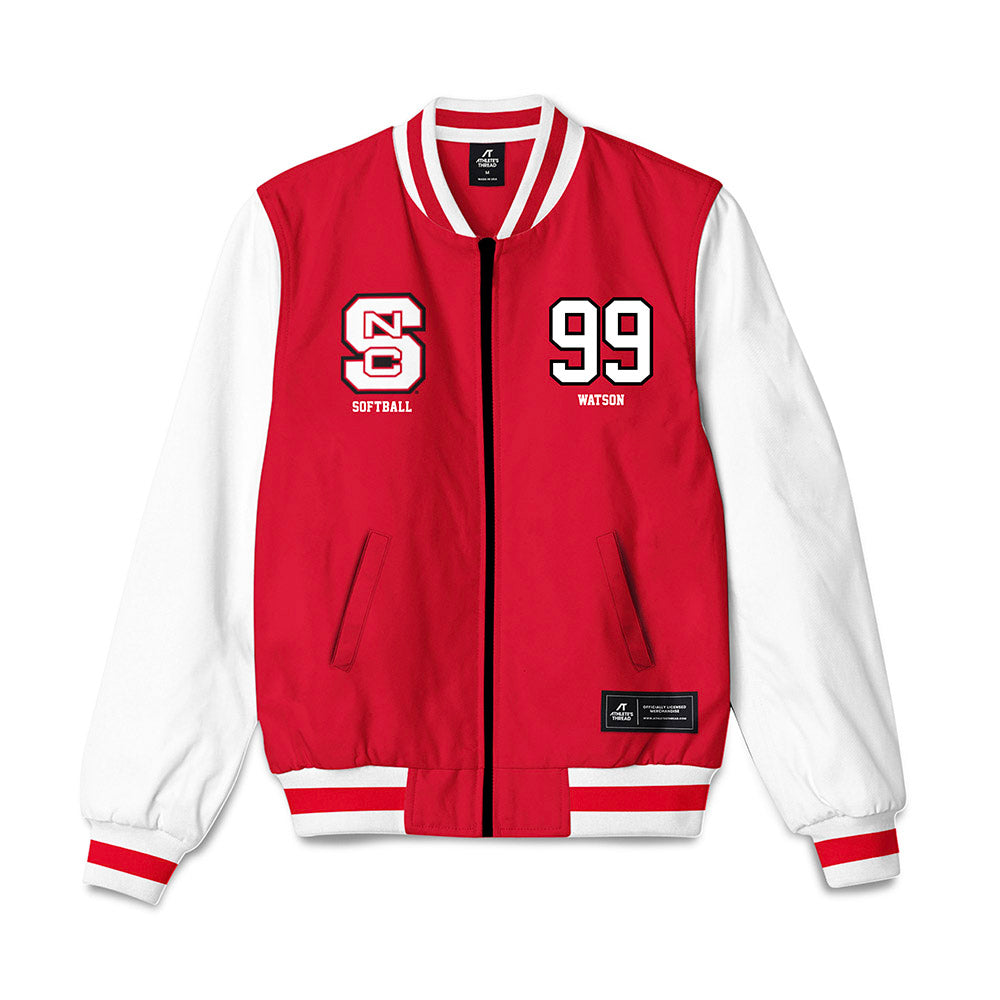 NC State - NCAA Softball : Makayla Watson - Bomber Jacket-0