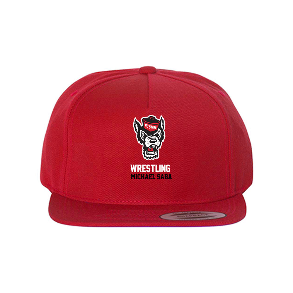 NC State - NCAA Wrestling : Michael Saba - Snapback Hat-0