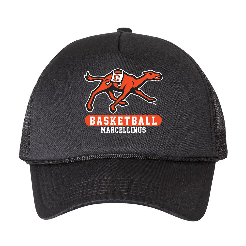 Campbell - NCAA Men's Basketball : Daniel Marcellinus - Trucker Hat-0