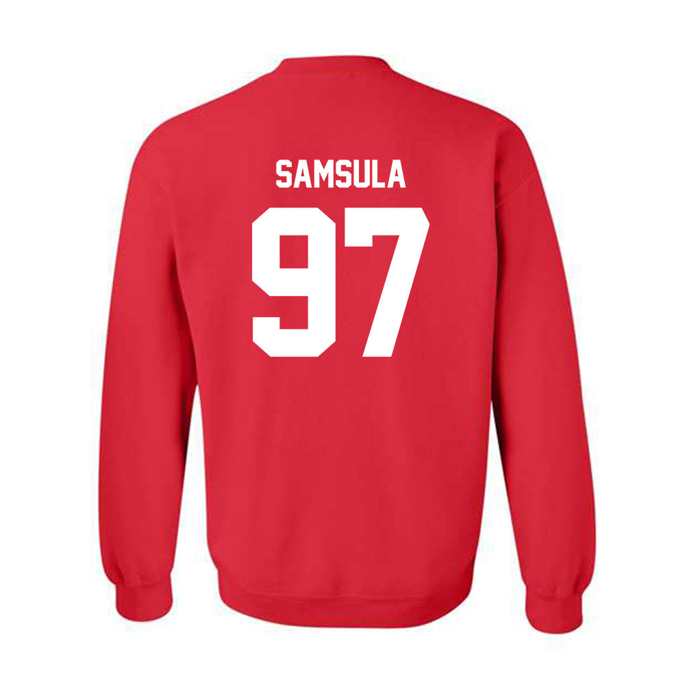 Utah - NCAA Football : Lucas Samsula - Classic Shersey Crewneck Sweatshirt-1