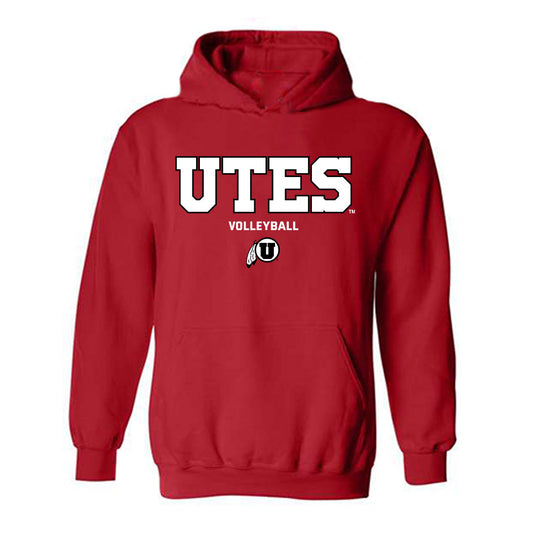 Utah - NCAA Women's Volleyball : Katelynn Field - Classic Shersey Hooded Sweatshirt-0