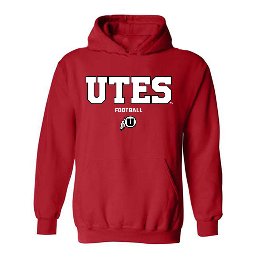 Utah - NCAA Football : Hunter Andrews - Classic Shersey Hooded Sweatshirt-0