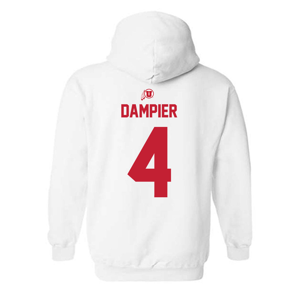 Utah - NCAA Football : Devon Dampier - Classic Shersey Hooded Sweatshirt-1