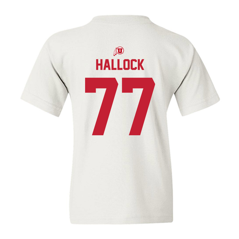 Utah - NCAA Football : Nick Hallock - Classic Shersey Youth T-Shirt-1