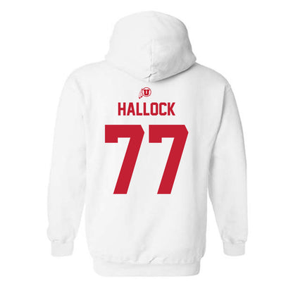 Utah - NCAA Football : Nick Hallock - Classic Shersey Hooded Sweatshirt-1