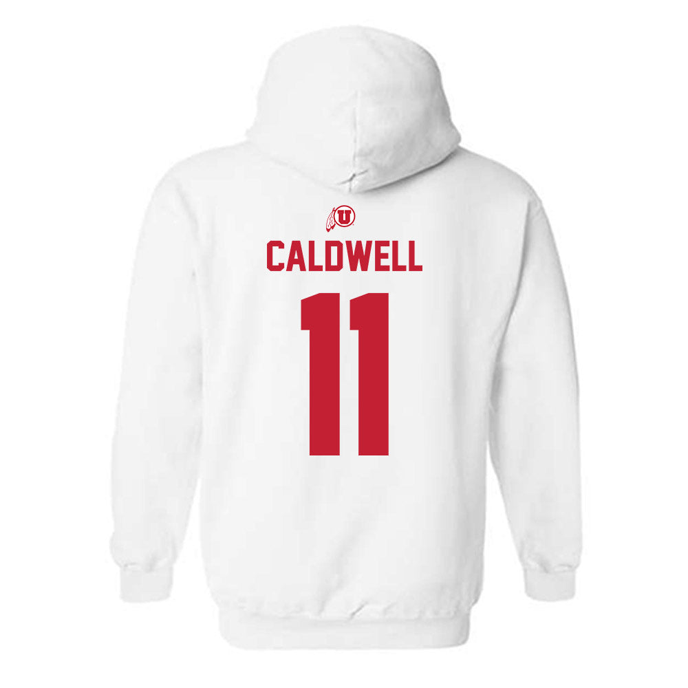 Utah - NCAA Football : Rock Caldwell - Classic Shersey Hooded Sweatshirt-1