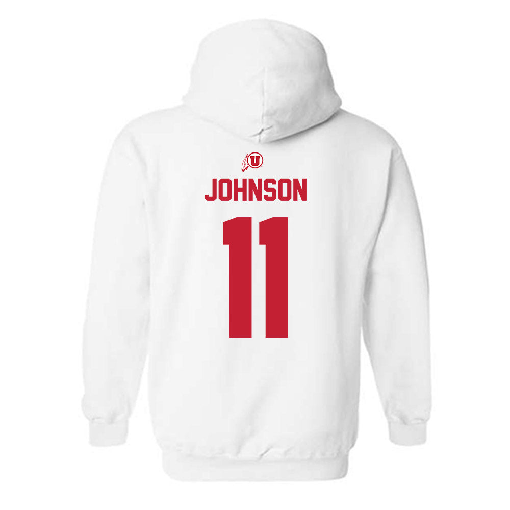 Utah - NCAA Football : Ricky Johnson - Classic Shersey Hooded Sweatshirt-1