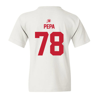 Utah - NCAA Football : Taniela Pepa - Classic Shersey Youth T-Shirt-1