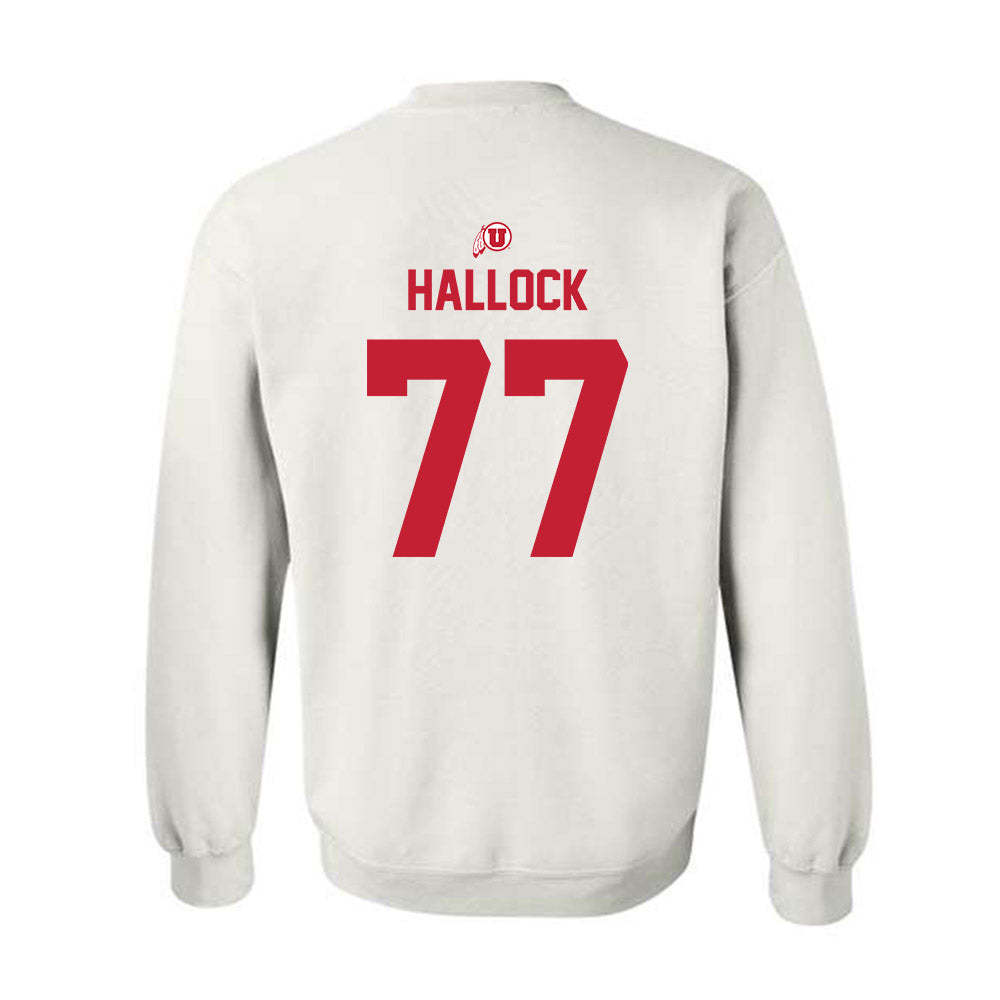 Utah - NCAA Football : Nick Hallock - Classic Shersey Crewneck Sweatshirt-1