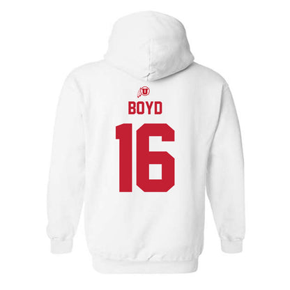 Utah - NCAA Football : Morley Boyd - Classic Shersey Hooded Sweatshirt-1